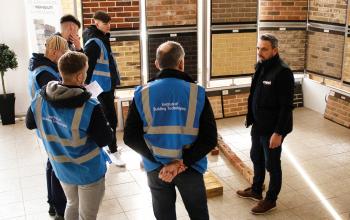 Apprentice Bricklayers from Hull College visit Crest for an open day event