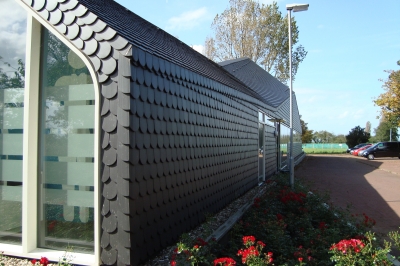 Crest Biber tile roof and walling Crest Biber tile roof and walling