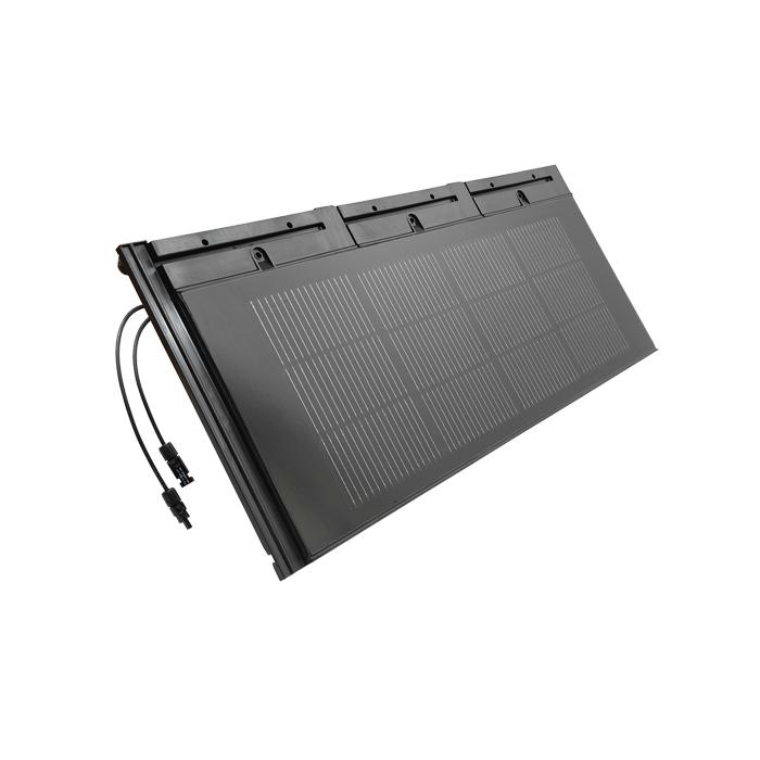 Planum Concrete PV Solar Tile in Black (3 Tile Panel)