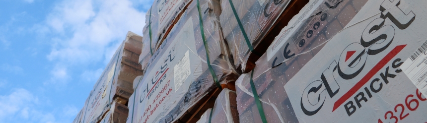 Brick packs in yard Brick packs in yard